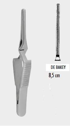Атравматичний затискач ДЕБЕЙКІ (DEBAKEY) типу бульдог 8,5 см (cm), (прямий). Бренд: Zepf (Зепф).